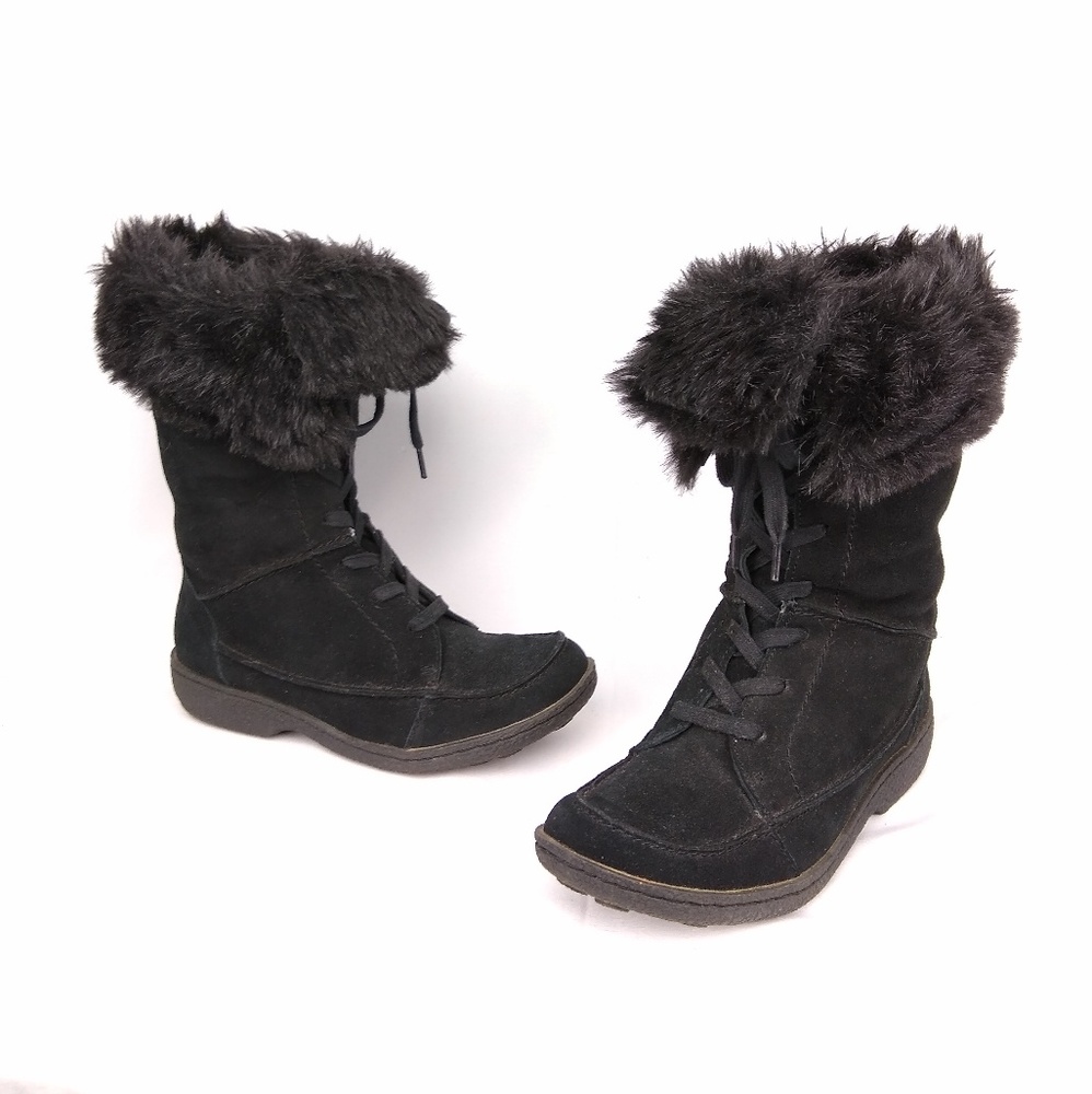 Sam Edelman /// Madison Black Fur Suede Boots